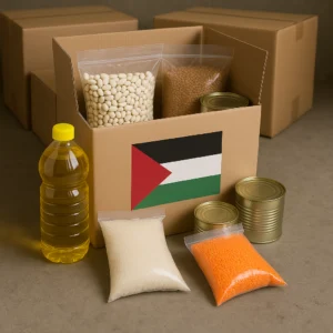 توزيع سلال غذائية بغزة